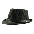 thumbnail image 1 of Gsakboxl Bucket Hat Unisex Simple Breathable Straw Sun Hat, Wide Brim UV Protection Trilby Fedora for Summer Outdoor Travel, 1 of 4