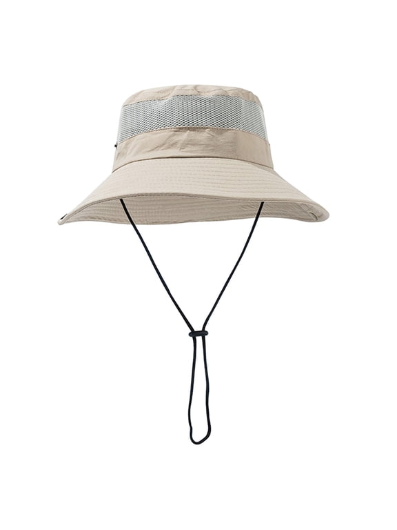 Bucket Hat Unisex UPF 50+ Wide Brim Mesh Ventilated Sun Hat, Outdoor UV Protection Hat for Fishing Beach Camping