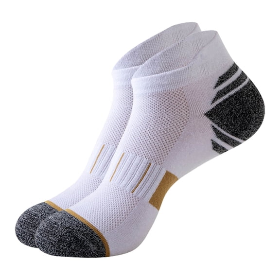 Gsakboxl Compression Socks Unisex Terry Bottom Ankle Athletic Socks Shock Absorbing Sweat Wicking Sport Socks for Basketball Marathon Running Badminton Fitness