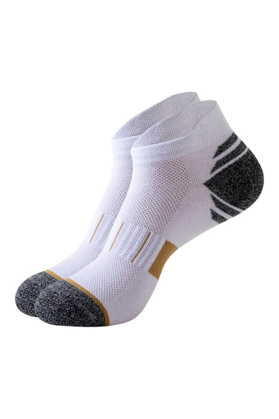 Compression Socks Unisex Terry Bottom Ankle Athletic Socks Shock Absorbing Sweat Wicking Sport Socks for Basketball Marathon Running Badminton Fitness