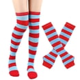 thumbnail image 1 of Gsakboxl Compression Socks for Women Women's Striped Color Block Long Stockings & Gloves Set Elastic Compression Socks Festive Printed Outfit for Holiday Party Daily Dress, 1 of 4