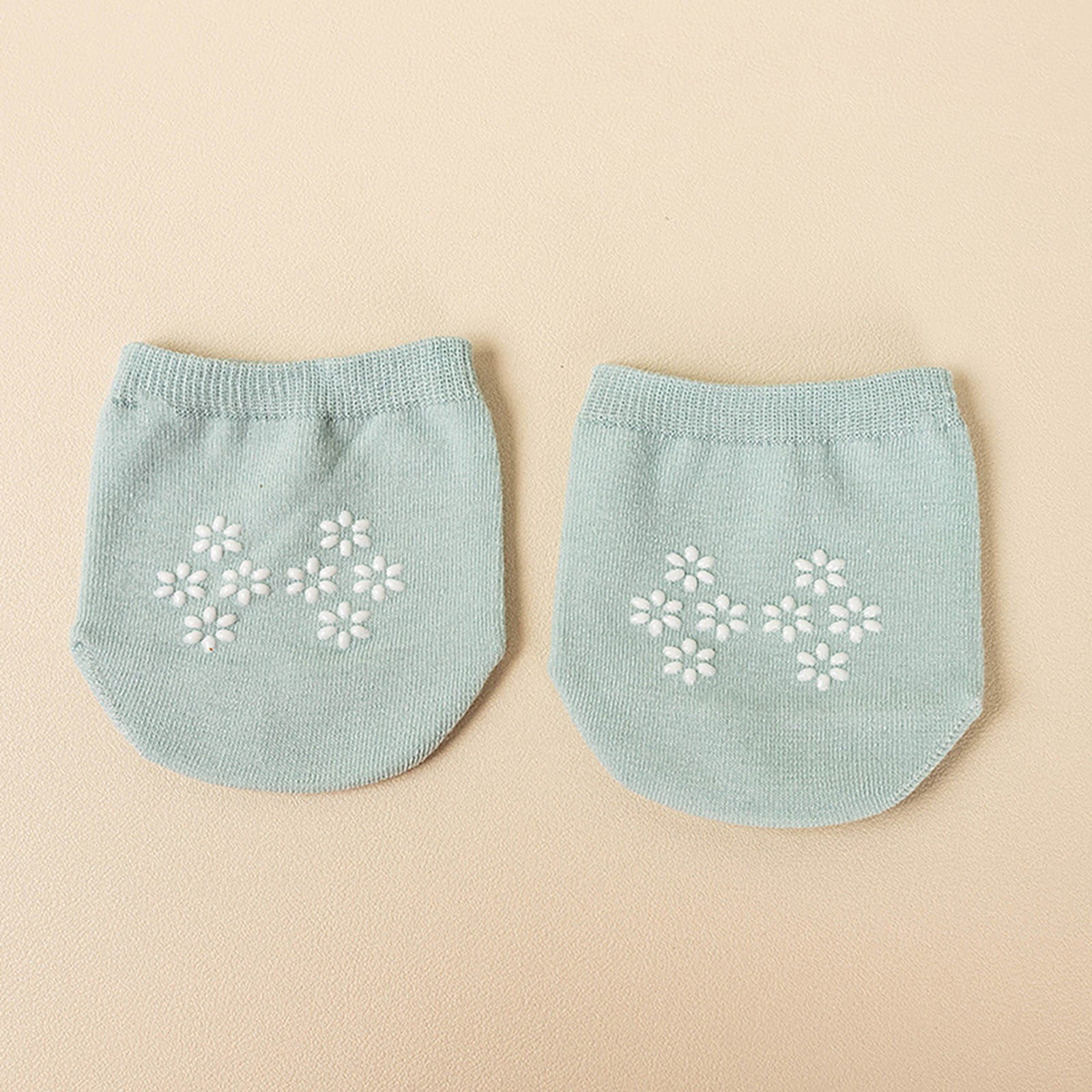 Gsakboxl Half Toe Socks Soft Knit Fabric Floral Anti-slip Design Thin ...