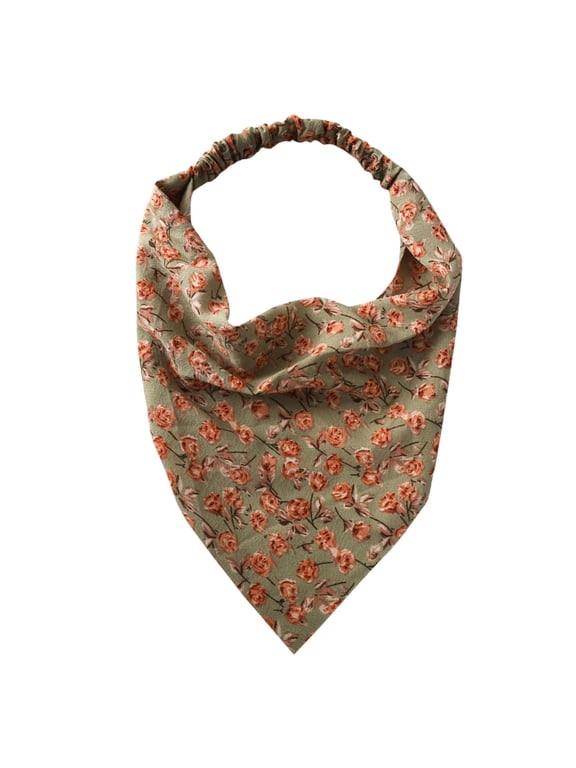 Headbands For Women Fashion Floral Print Triangle Tie Bandana Head Scarf Soft Adjustable Hair Kerchief Wrap For Outdoor Daily Matching