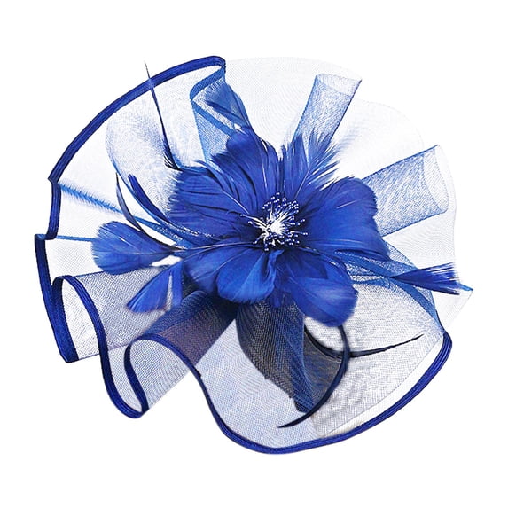 Gsakboxl Headbands For Women Sheer Mesh Fascinator Head Wrap Dual Use Clip On Formal Net Headwear For Wedding Church Tea Party