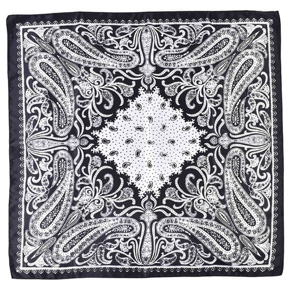Gsakboxl Headbands Women Retro Cashew Floral Print Large Soft Silk Scarf Multipurpose Wrap Headband Neck Scarf For Daily Travel Outfit Matching