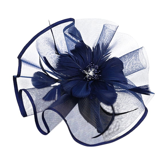 Gsakboxl Headbands Women Sheer Mesh Fascinator Head Wrap Dual Use Clip On Formal Net Headwear For Wedding Church Tea Party