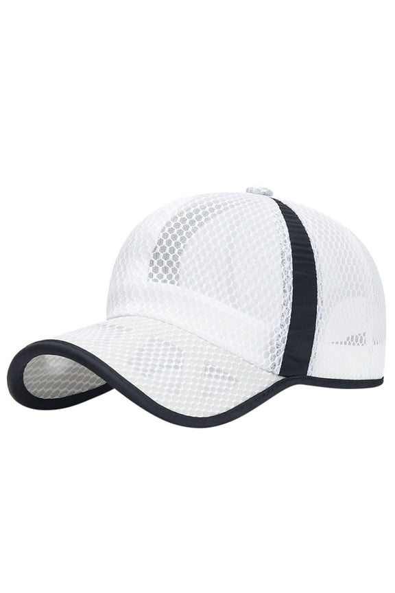 Masters Hat Unisex Hollow Visor Mesh Spliced Baseball Cap, Soft Unstructured Adjustable Dad Hat for Summer
