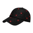 thumbnail image 1 of Gsakboxl Masters Hat Women Vintage Love Heart Embroidered Denim Baseball Cap, Fashion Adjustable Outdoor Sunshade Hat for Ladies, 1 of 6