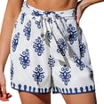 thumbnail image 1 of Gsakboxl Panties for Women High Waisted Wide Leg Printed Shorts Tie Drawstring Baggy Lightweight Cotton Graphic Summer Beach Casual Shorts M, 1 of 4