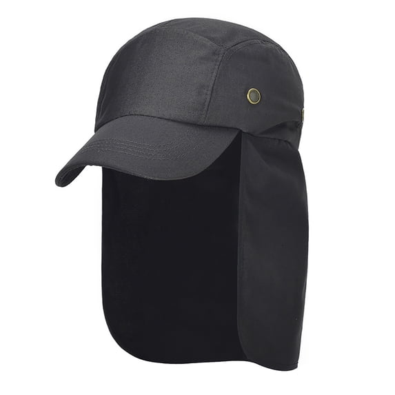 Gsakboxl Skull Cap Men Outdoor Fishing Hunting Sun Hat with Shoulder Cape, Anti-UV Face Neck Protection Cap