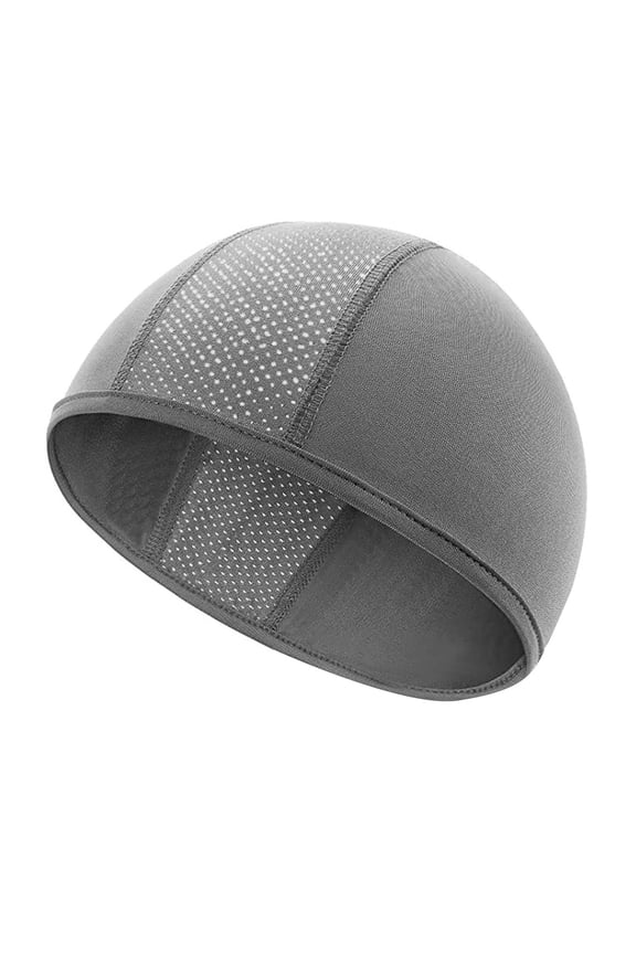Skull Cap Unisex Breathable Mesh Quick Dry Sweat Wicking Thin Beanie Helmet Liner Cap Lightweight Windproof Pirate Head Cover For Cycling Running Motorcycle Sports Grey