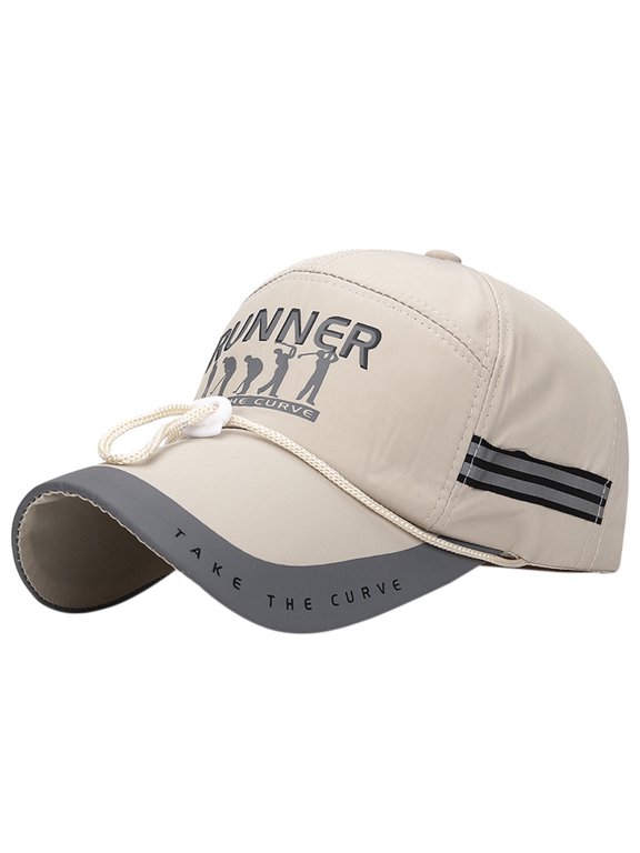 Solar Fan Hat Men Flashback Reflective Quick Dry Sports Running Cap Wind Strap Large Brim Outdoor Sun Hat Khaki