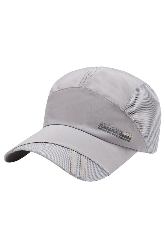 Solar Fan Hat Unisex Quick Dry Mesh Back Baseball Cap Adjustable Sports Sun Visor For Riding Running Fishing Outdoor Gray2