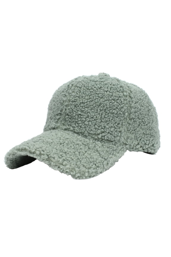Solar Fan Hat Unisex Solid Color Thick Lamb Wool Lined Warm Baseball Cap Soft Fleece Thermal Sports Peaked Hat For Men Women Winter Outdoor Travel Holiday Gift JN