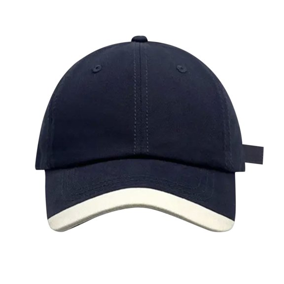 Gsakboxl Solar Fan Hat Unisex Spring Summer Big Head Circumference Color Block Soft Top Baseball Cap Breathable Adjustable Anti UV Outdoor Casual Duckbill Hat Navy