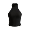 thumbnail image 1 of Gsakboxl Summer Tops Women Y2K Style Backless Slim Fit Spaghetti Strap Tank Top Versatile Sleeveless Camisole Soft Stretch Basic Daily Fashion Layering Vest Black L, 1 of 8