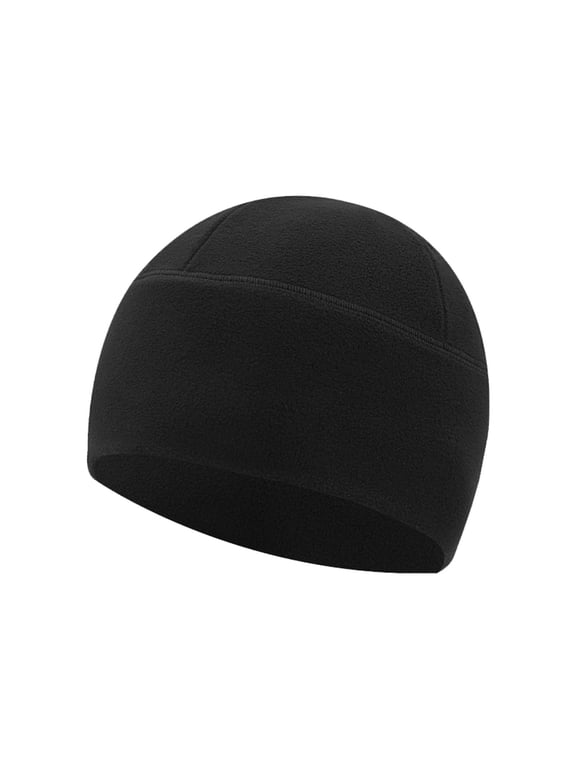Sun Hat Men Thick Fleece Lined Windproof Thermal Sports Beanie Hat Multi-Functional Outdoor Warm Cap For Skiing Snowboarding Cycling Running Motorcycle Climbing Black