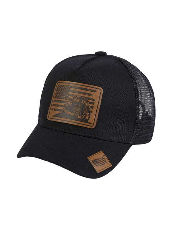 Sun Hat Unisex American Flag Mesh Baseball Cap, Breathable Trucker Sun Hat for Men Women Outdoor Sports