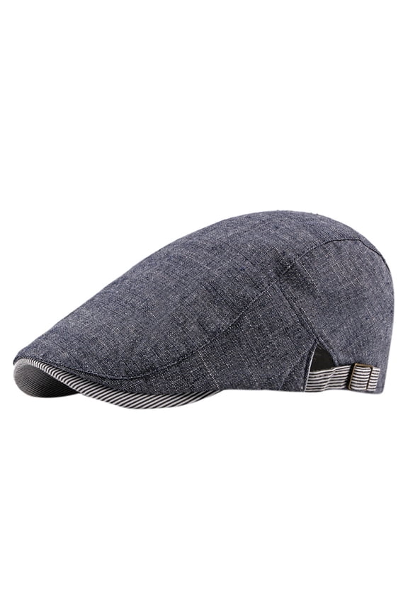 Sun Hat Unisex Breathable Mesh Summer Newsboy Beret Ivy Cabbie Flat Cap Retro UV Protection Sun Hat For Men Women Navy