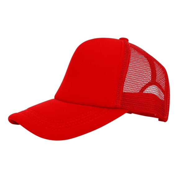 Gsakboxl Sun Hat Unisex Solid Color Light Plate Embroidery Trucker Hat, Breathable Mesh Sunscreen Cap for Outdoor