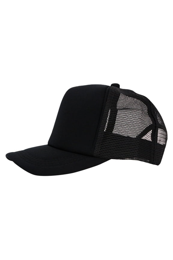 Sun Hat Unisex Solid Color Light Plate Embroidery Trucker Hat, Breathable Mesh Sunscreen Cap for Outdoor