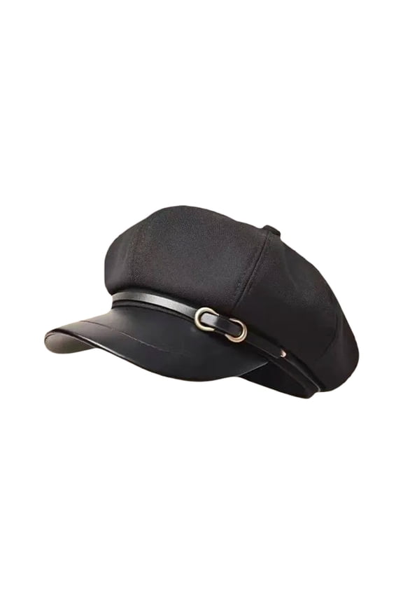 Sun Hat Unisex Vintage Corduroy Newsboy Cabbie Flat Cap Soft Windproof Thermal Outdoor Fashion Hat For Women Men Autumn Winter Street Matching Sightseeing Black