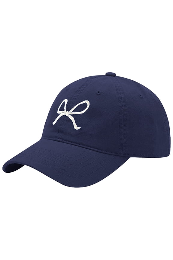 Sun Hats for Women Unisex Bow Tie Embroidered Baseball Cap, Adjustable Trucker Hat with Sun Visor for Hiking Travel and Outdoor