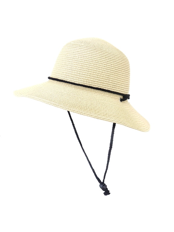 Sun Hats for Women Unisex Wide Brim Straw Fisherman Hat, UV Protection Breathable Beach Sun Cap for Outdoor Travel & Vacation