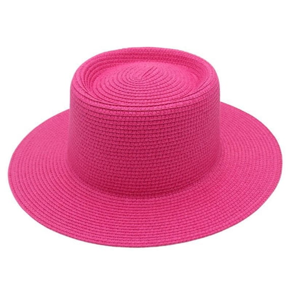 Gsakboxl Sun Hats for Women Women Dome French Style Straw Boater Hat, Elegant Retro Top Hat for Summer Vacation Party Outdoor