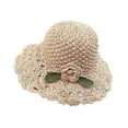 thumbnail image 1 of Gsakboxl Sun Hats for Women Women Handmade Ruffle Crochet Straw Bucket Hat, Lightweight Wide Brim Summer Beach Sun Visor Cap, 1 of 4