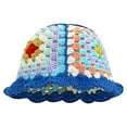 thumbnail image 1 of Gsakboxl Sun Hats for Women Women Japanese Retro Hollow Floral Knit Bucket Hat, Cute Winter Woolen Cap for Slim Face Look, 1 of 2