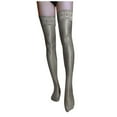 thumbnail image 1 of Gsakboxl Under $10 Stockings for Women Women Oil Glossy Stockings, Silicone Non-Slip Lace Top Shiny Satin Sheer Thigh High Stockings, 1 of 6
