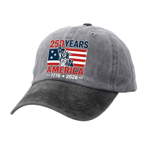 Gsakboxl Unisex Independence Day Printed Casual Cowboy Baseball Cap Adjustable Sun Hat for 4th of July Daily Outdoor Baseball Cap O A