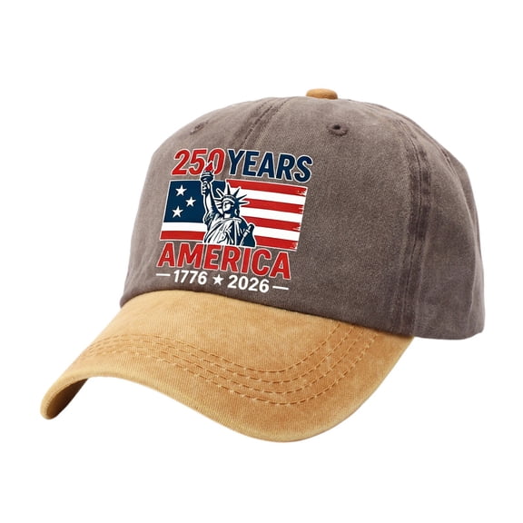Gsakboxl Unisex Independence Day Printed Casual Cowboy Baseball Cap Adjustable Sun Hat for 4th of July Daily Outdoor Sun Hat K A