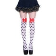 thumbnail image 1 of Gsakboxl Women Bow Decor Thigh High Stockings Stretchy Sheer Over The Knee Long Hosiery Fashion Printed Socks For Daily Party Dress Up Wear, 1 of 2