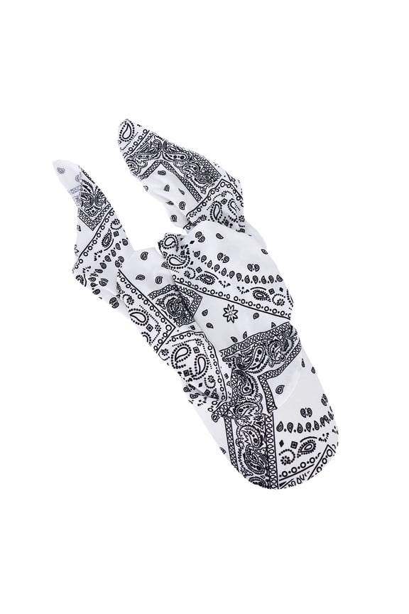 Women Fashion Floral Print Stretch Hijab Cap Multicolor Soft Muslim Headscarf Base Hat for Daily Religious Wear Casual Outings Bucket Hat White One Size