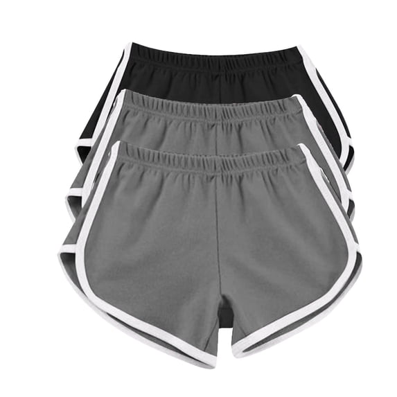 Gsakboxl Women Shorts 3 Pack Women Solid Color Casual Summer Sports Yoga Running Gym Workout Pocket Shorts Lightweight Breathable Multi-Scene Beach Travel Athletic Short Pants Multicolor