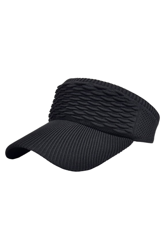 Women Spring Summer Hollow Open Top Duckbill Visor Cap Lightweight UV Protection Hat for Student Running Hiking Outdoor Sports Daily Sunscreen Wear Cowboy Hat Black One Size
