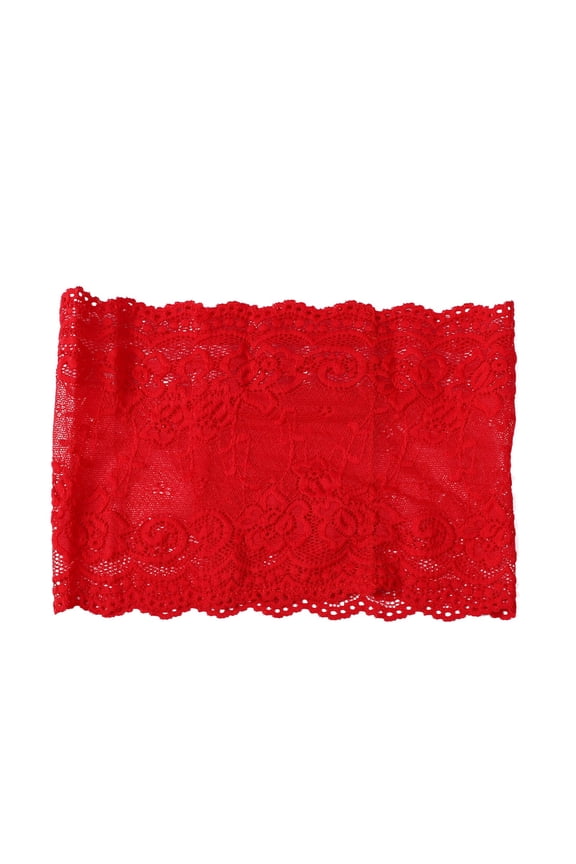 Womens Socks Women Lace Garter Belt Sock Cover With Anti-Slip Thigh Pocket For Mobile Phone Hollow Sheer Leg Sleeves Red