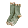 thumbnail image 1 of Gsakboxl Womens Socks Women Retro Tulip Floral Cotton Slouch Mid Calf Socks Japanese Fresh Literary Breathable Floor Thermal Hosiery For Autumn Winter Green, 1 of 3