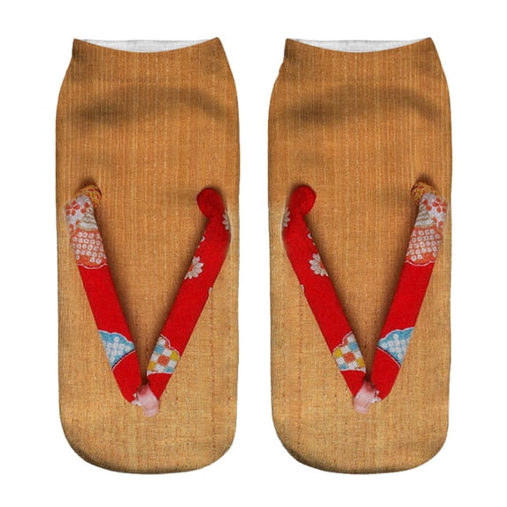 Gsakboxl Womens Socks Women's Funny 3D Nail Art Printed Short Socks Creative Prank Style Invisible Socks Ankle Socks for Daily Party