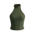 thumbnail image 1 of Gsakboxl Womens Summer Tops Women Y2K Style Backless Slim Fit Spaghetti Strap Tank Top Versatile Sleeveless Camisole Soft Stretch Basic Daily Fashion Layering Vest Green M, 1 of 8
