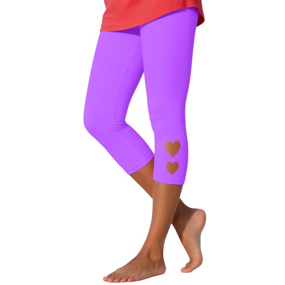 Gsakboxl Yoga Pants Women 2026 Plus Size High Waist Hollow Out Stretch Compression Seven Quarter Cropped Yoga Capri Leggings (Hollow Cropped Yoga Base Pants) Violet XXL