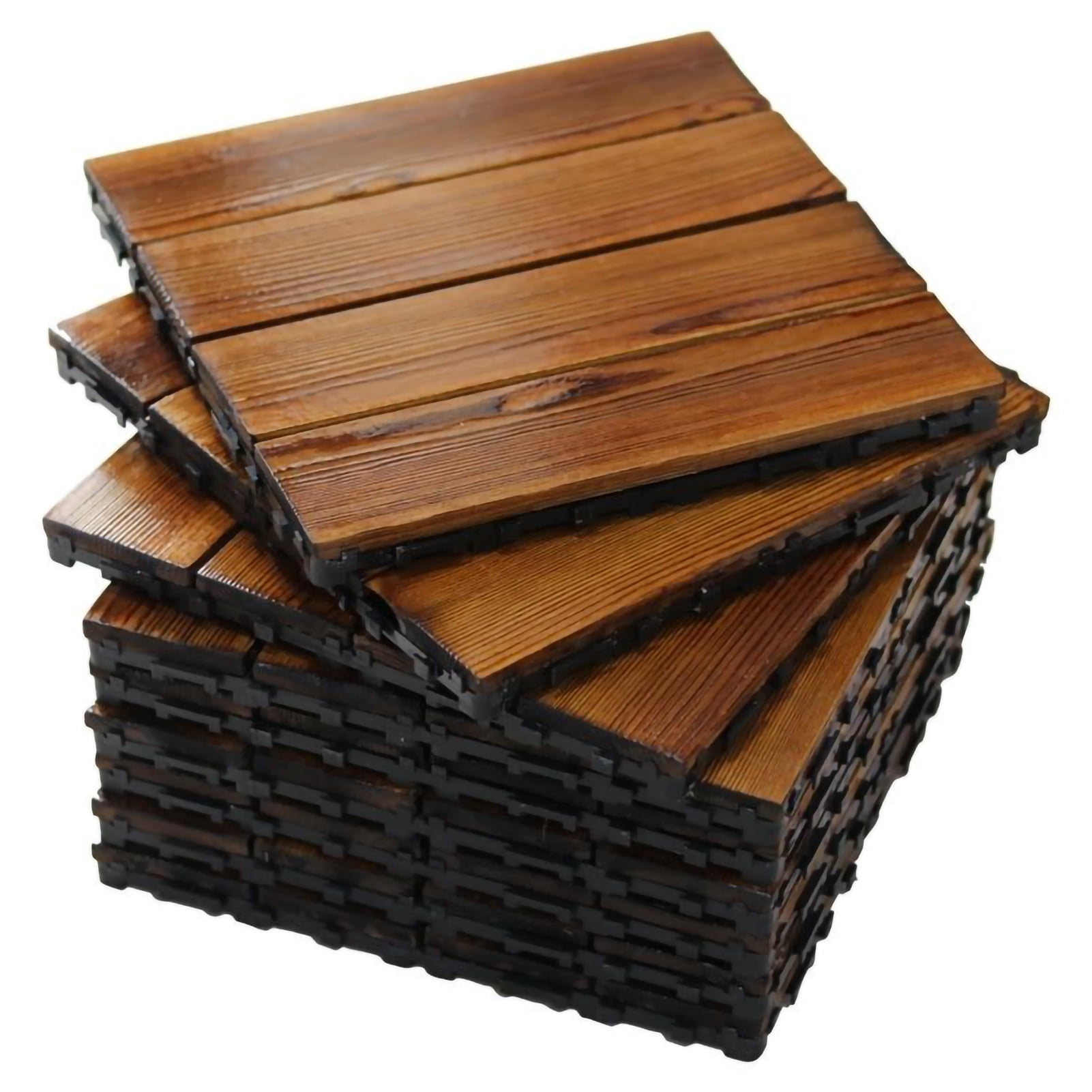 Gseagtia Chinese Fir Wood Tiles Patio Flooring Outdoor Waterproof Floor Board for Outdoor Party Balcony