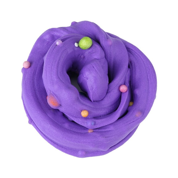 Gseagtia DIY Soft Fluffy Slime Stress Relief Plasticine Mud Clay Toy for Children Adults(Purple)