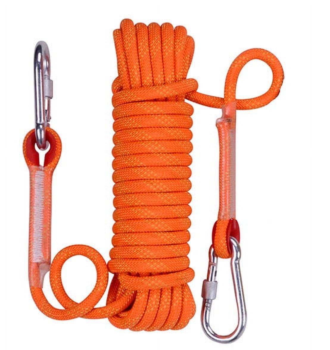 Corde D’escalade Nylon – Longueurs 60/120/150 Cm, Diamètre 10,5 Mm, Anneaux Aux Extrémités, Orange/jaune/rouge, Pour Alpinisme, Secours, Arboriste