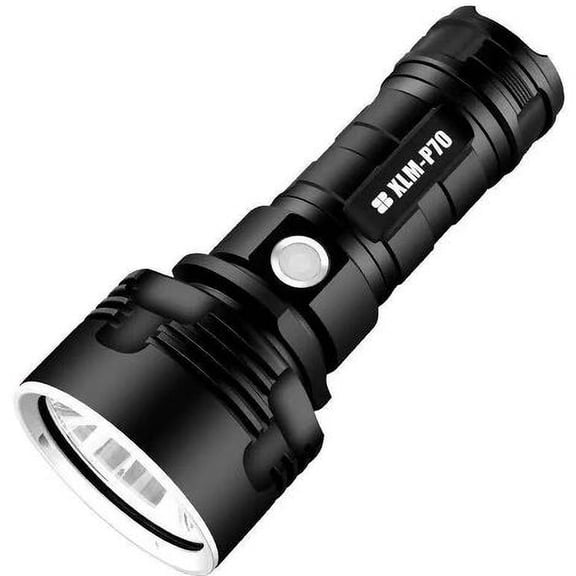 Gseagtia P70 Flashlight, 30000-100000 Lumens High Power LED Ultra Bright Waterproof Flashlight, Most Powerful XLM-P70 50W Flashlight with 3 Modes (Single Battery, 50W-P70)