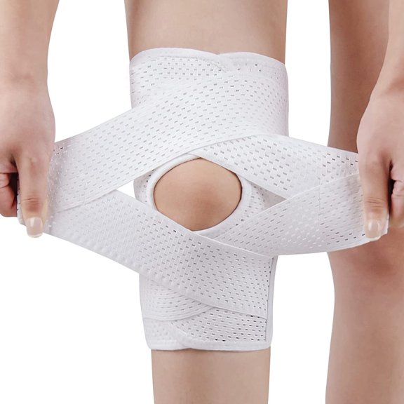 Gseagtia Professional Knee Brace with Side Stabilizers, Compression Knee Support with Mesh Weave Tech, Knee Wrap