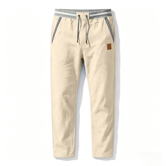 Gshsefon Pant For Men Sport Outdoor Casual Cargo Pant Solid Color Soft Street Fashion Sweat Pant