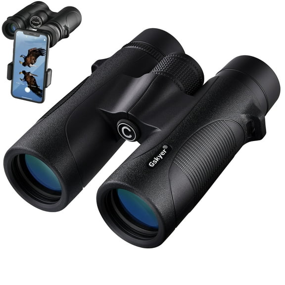 Gskyer 42mm Powerful Lightweight Waterproof Binoculars with Case and Phone Adapter, Black